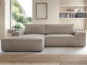 Rohová sedacia súprava Fiorina M, béžová štruktúrovaná látka, ľavý roh%