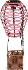 Solárny lampáš balón s LED osvetlením PLA113 PINK-S