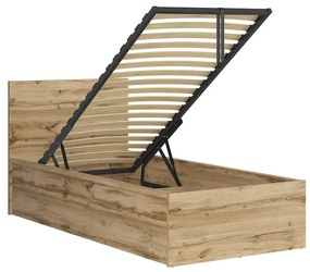 Jednolôžková posteľ 90 cm BRW Tetrix 15 (dub wotan) (s roštom) (s úl. priestorom). Vlastná spoľahlivá doprava až k Vám domov. 1098501