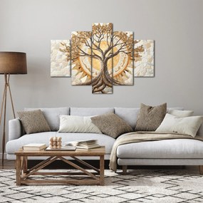 Obraz – Zlatý strom života v mozaike (150x105 cm)