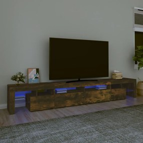 TV skrinka s LED svetlami dymový dub 260x36,5x40 cm 3152783