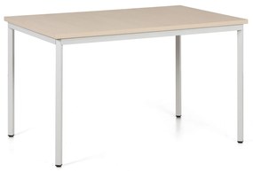 Jedálenský stôl TRIVIA, sivá podnož, 1200 x 800 mm, breza