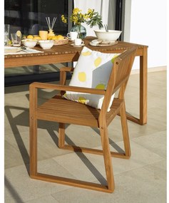 Záhradná stolička z akáciového dreva Kave Home Emili