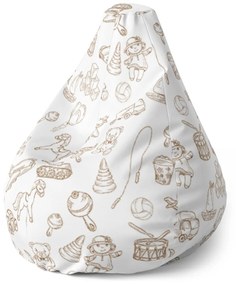 Sablio Sedací vak Pear Detská doprava - 70 x 95 x 15 cm