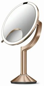 Simplehuman Kozmetické LED zrkadlo Sensor TRIO, zväčšenie 1x/5x/10, rose gold