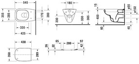 Duravit 45350900A1 - Závesné WC s sedátkom D-CODE keramika/lesklá biela