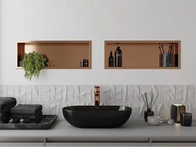 Mexen X-Wall-R, polica na zapustenie s prírubou  60 x 20 cm, medená matná - 19C0602010