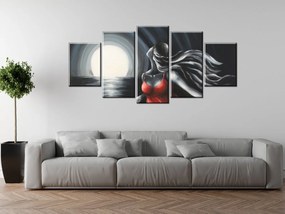 Gario Ručne maľovaný obraz Útek do minulosti - 5 dielny Rozmery: 150 x 70 cm