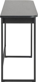 Čierny konzolový stolík v dekore jaseňa 40x140 cm Darlington – Actona