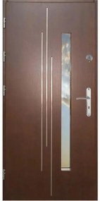 Dvere vchodové WZ 62 90L tmavý orech