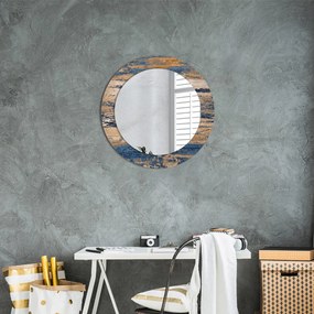 Okrúhle ozdobné zrkadlo Abstraktné drevo fi 60 cm