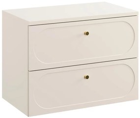 Závesná skrinka pod umývadlo Donna s doskou 80 cm piesková