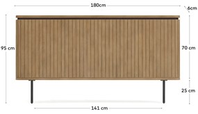 Čelo postele licia 180 x 95 cm prírodné MUZZA