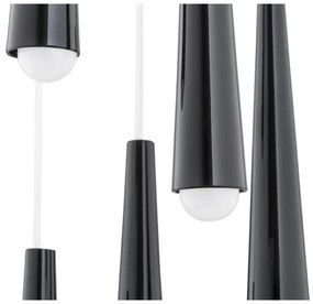 Argon 2103 - Luster na lanku HOLLYWOOD 5xE14/7W/230V čierna