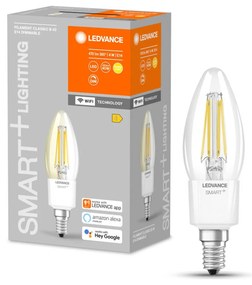 LEDVANCE SMART+WiFi Filament sviečka 40 E14 4W 827