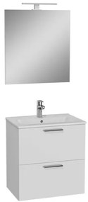 Kúpeľňová zostava s umývadlom zrcadlem a osvětlením VitrA Mia 59x61x39,5 cm biela lesk MIASET60B, 1 ks
