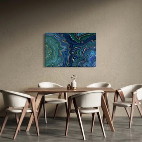 Obraz - Zeleno-modrý mramor (90x60 cm)