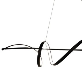 LED Luster na lanku SASH LED/36W/230V čierna