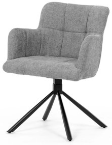 Židle jídelní, šedá, hladká látka, DCH-T1122 GREY2