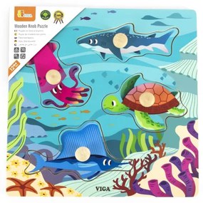 Puzzle s rúčkami Viga 44594 morské živočíchy