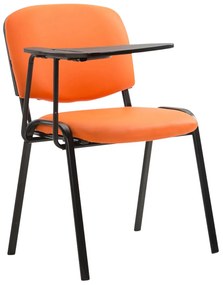 Stolička Ken s skladacím stolíkom koženka - oranžová