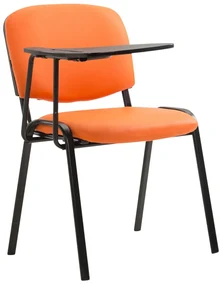Stolička Ken s skladacím stolíkom koženka - oranžová