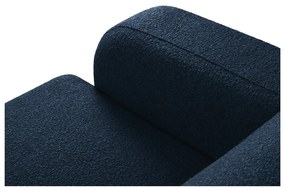 Tmavomodrá rohová pohovka z textílie bouclé (pravý roh) Molino – Micadoni Home