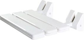 BISK Erga Handicap PRO, nástenné sedadlo do sprchy so sklápaním 320x328 mm, biela, ERG-07623