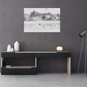 Obraz - Japonské jazero (90x60 cm)