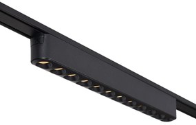Koľajnicový systém svietidiel so 6 reflektormi a 2 stropnými svetlami, čierny, 1-fázový - Magnetic Gert Puntua