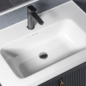 Rea Astor, súprava kúpeľňového nábytku s umývadlom 60cm, šedá matná, REA-M0004