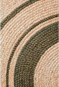 Obojstranný/ručne tkaný jutový okrúhly koberec v prírodnej farbe ø 150 cm Basil – Hanse Home