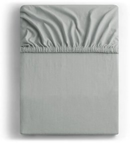 Oceľovosivá elastická bavlnená plachta DecoKing Amber Collection, 200/220 x 200 cm