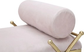 Lavica Stuha 112 cm zamat zlatá/ružová