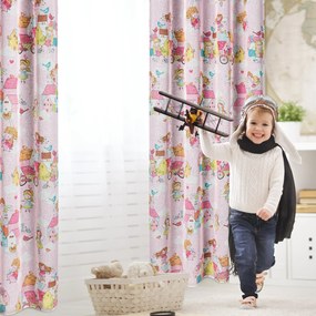 ZÁVES NA KRÚŽKOCH POLLY 140X250 CM VZOROVANÁ