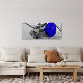 Obraz - Modrá ruža (120x50 cm)