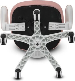 Detská pracovná stolička NANDU — sieť / látka, ružová