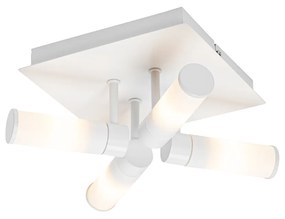 Moderné kúpeľňové stropné svietidlo biele 4-svetlo IP44 - Vaňa