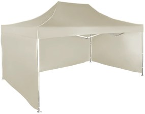Rýchlorozkladací  nožnicový stan  3x4,5m – hliníkový, 3 bočné plachty, Béžová