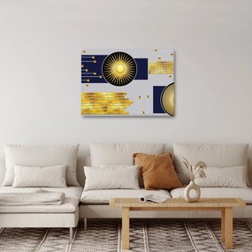Obraz - Zlaté kruhy (70x50 cm)