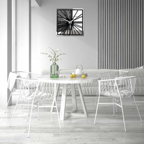 Zrkadlové nástenné hodiny z plexiskla - Dvojvrstvové: Strieborné ručičky Biela Biela 30 cm 4241-71664 X0112