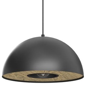 Luster na lanku ELGUND 1xE27/15W/230V pr. 35 cm čierna