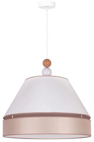 Duolla - Luster na lanku AVIGNON 1xE27/15W/230V pr. 60 cm biela/béžová