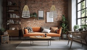 Toolight Toolight, stropné svietidlo 1xE27 APP1329-1CP, biela-hnedá, OSW-02463