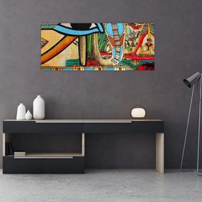 Obraz s egyptskými motívmi (120x50 cm)