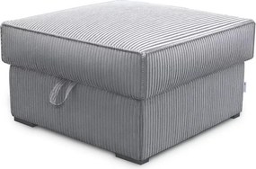 Taburet SMART COSARO XL s úložným priestorom 71x71 cm, svetlosivý