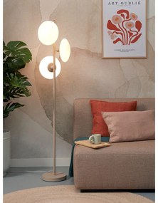 Krémovobiela stojacia lampa so skleneným tienidlom (výška 161 cm) Sapporo – it's about RoMi