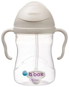 Hrnček so slamkou - béžový 240 ml