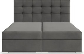 Manželská posteľ ELDA Velvet 140×200 cm sivá
