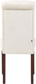 Jedálenská stolička Lisburn - zamat - Krémová